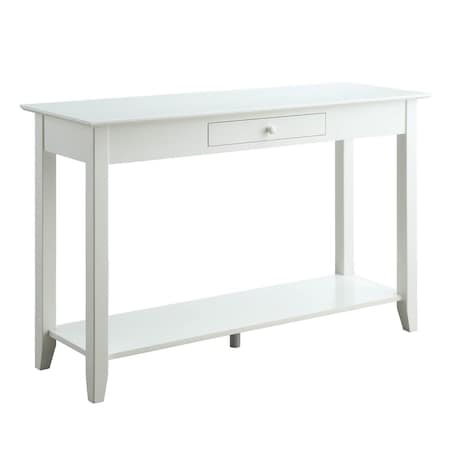 American Heritage Console Table With Drawer - White